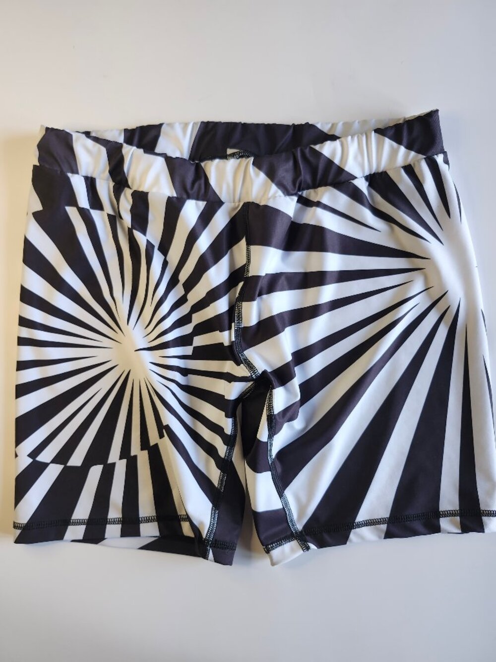 Strapp Metal Black White Spandex Workout Gym Shorts